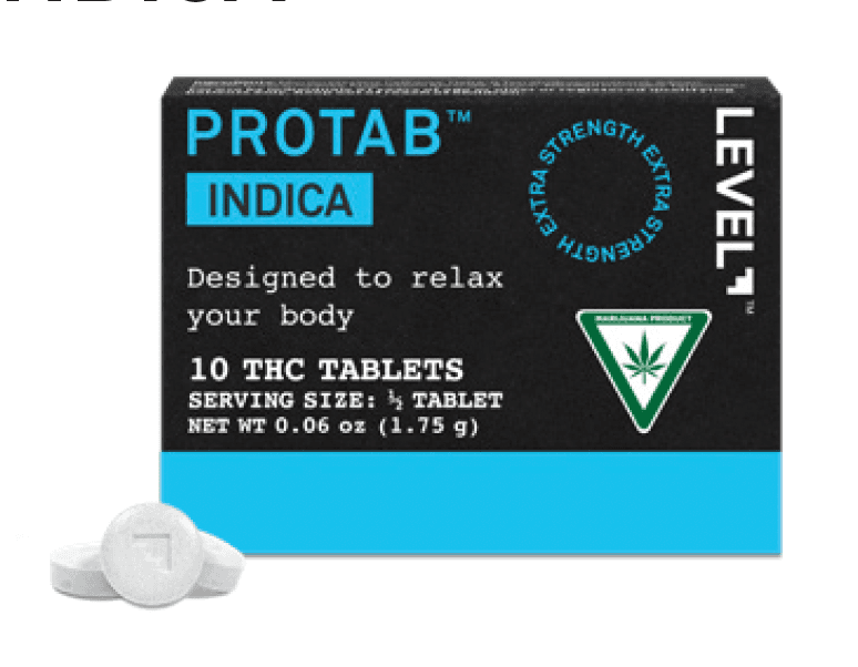 Protab Indica 200mg 10pk THC Tablet Pack by Level