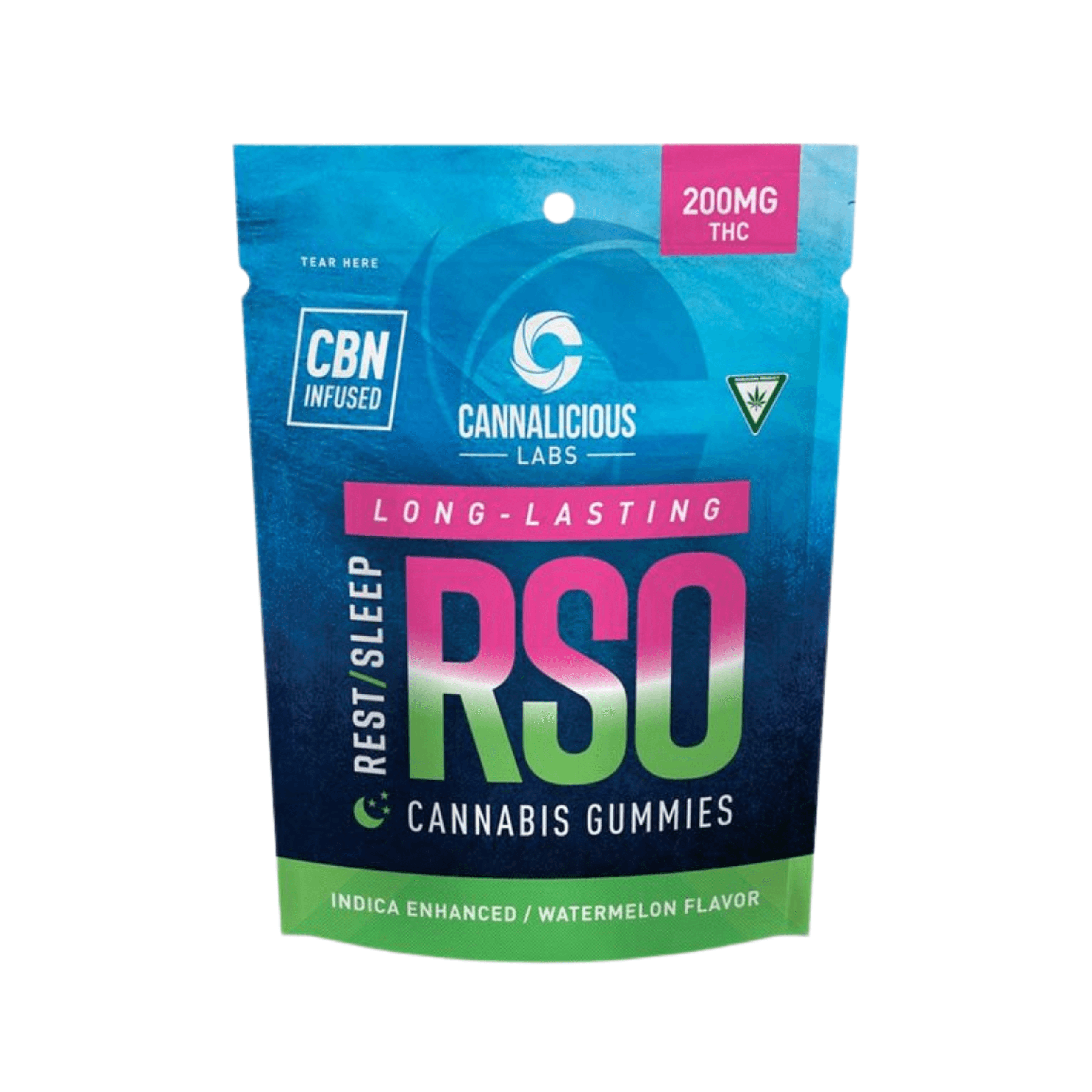Watermelon 200mg Rest RSO Gummies by Cannalicious