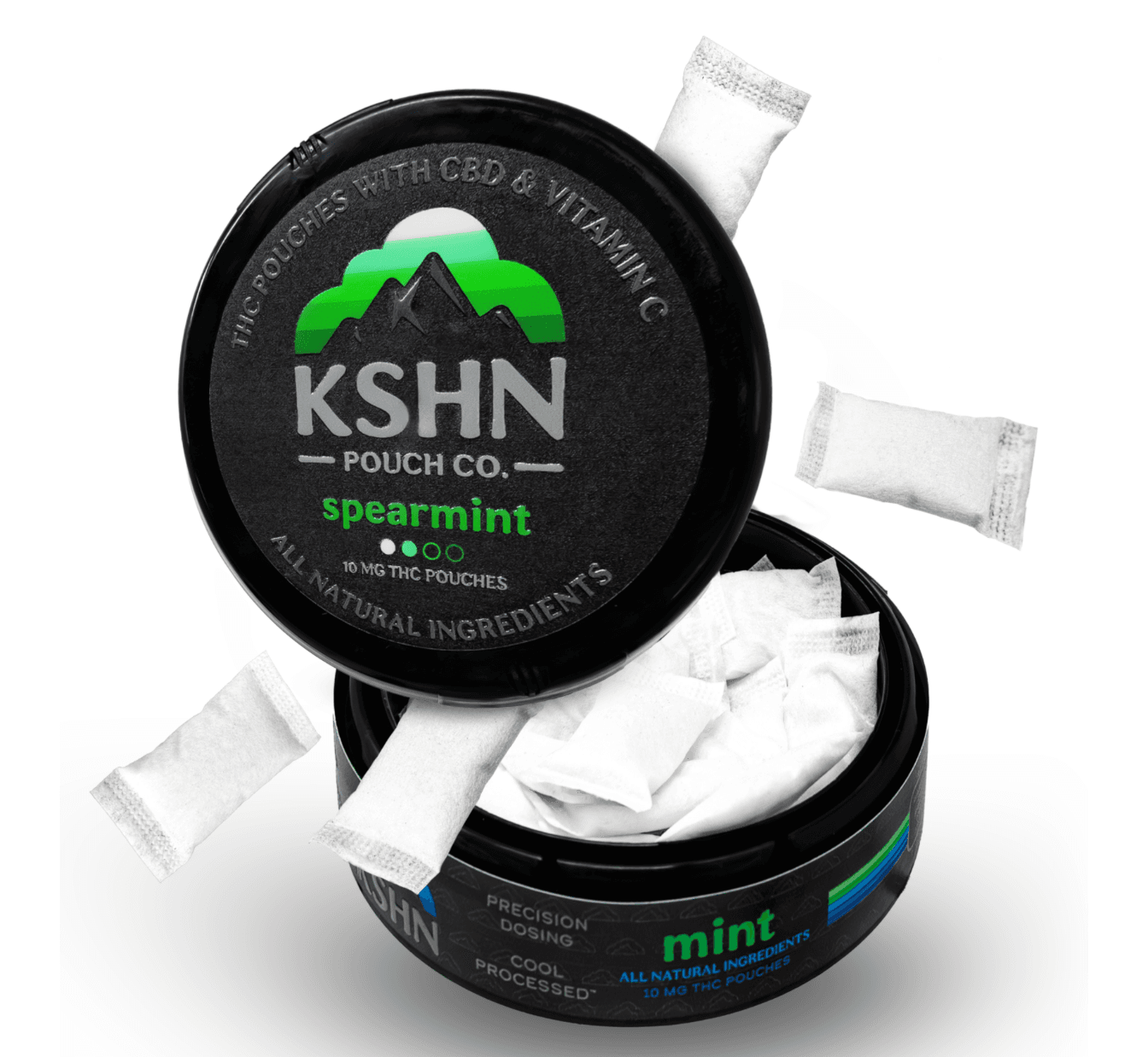 Spearmint 200mg THC Pouches 20 Pack by KSHN