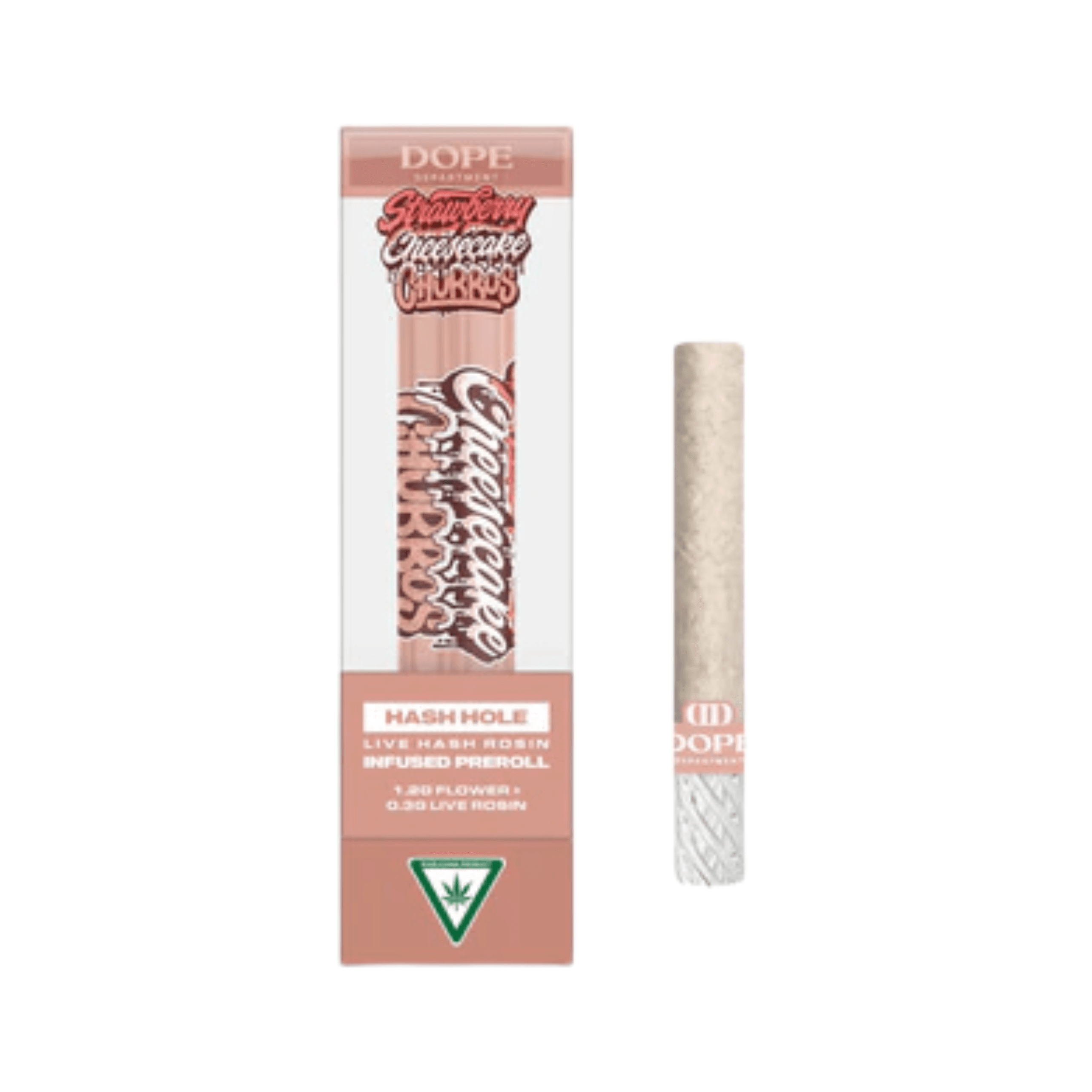 Strawberry Cheesecake 1.5g Hash Hole Churro by Dope Department