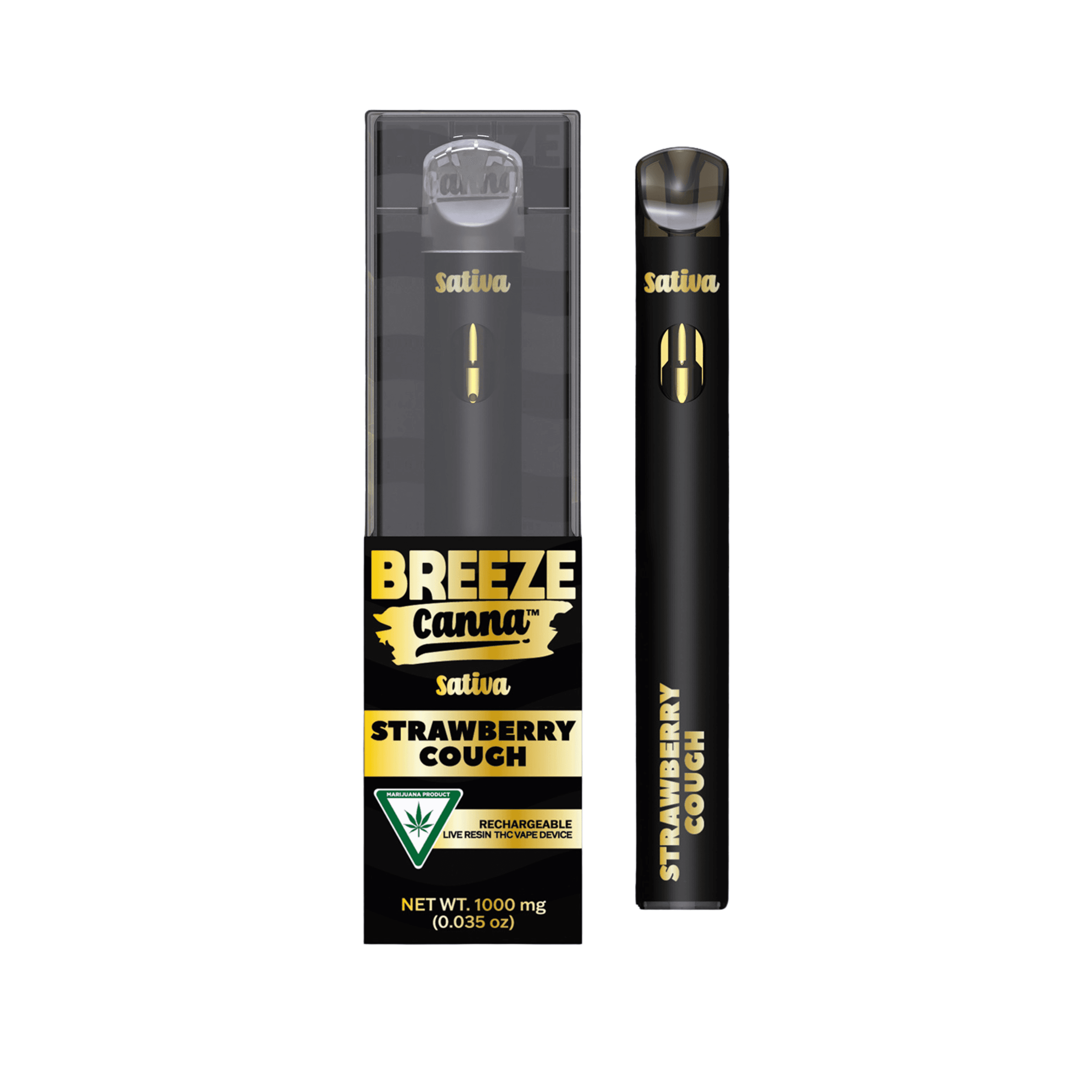 Strawberry Cough 1g Live Resin AIO by Breeze Canna