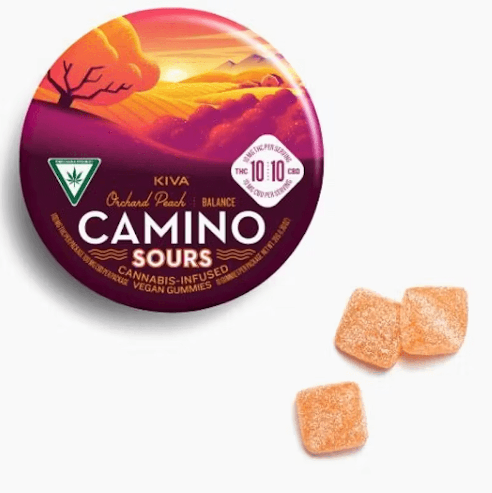 Sours Orchard Peach 200mg Gummies By Camino