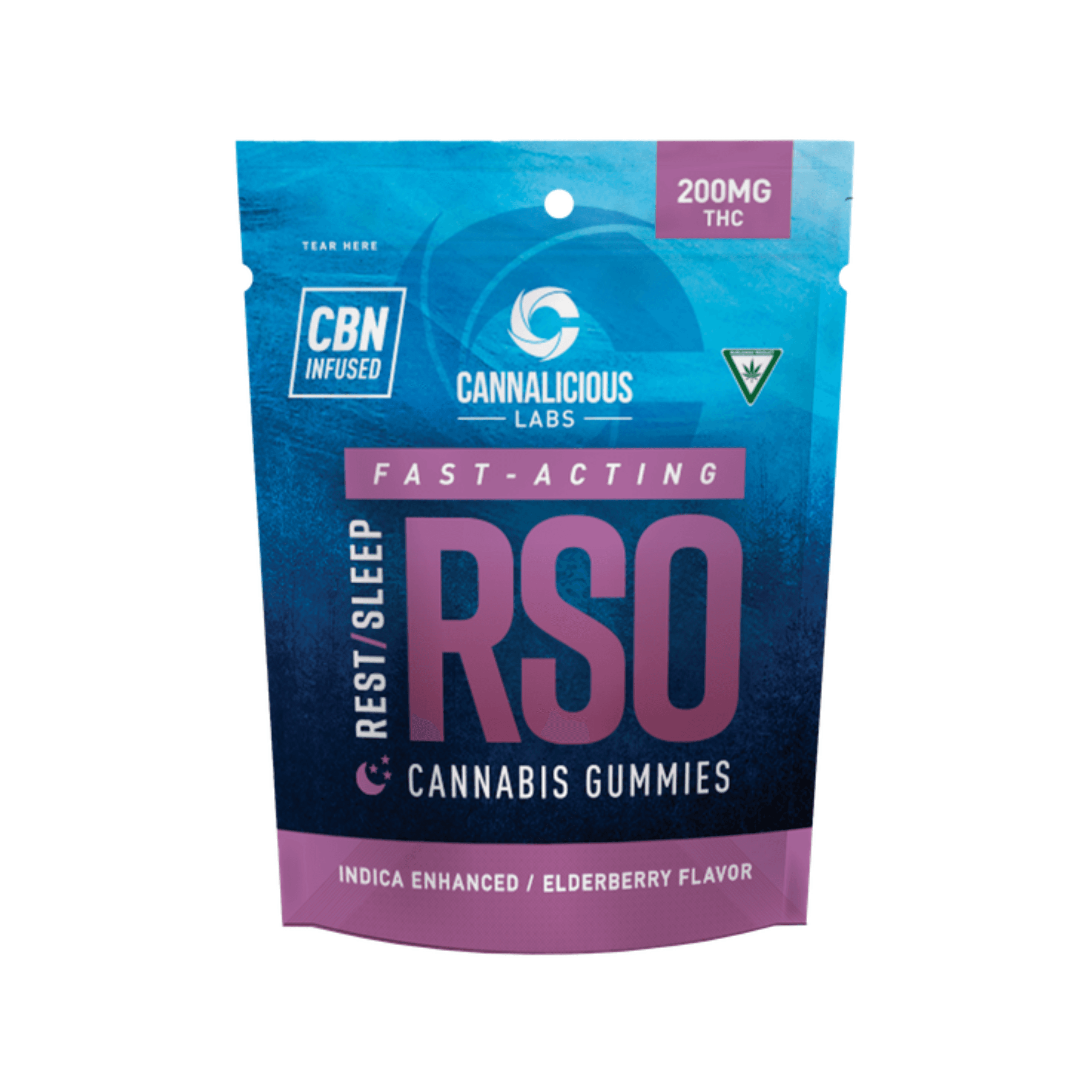 Elderberry 200mg Rest RSO Gummies by Cannalicious