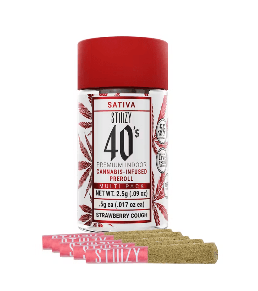 Strawberry Cough 40s 5x .5g Infused Prerolls by STIIIZY